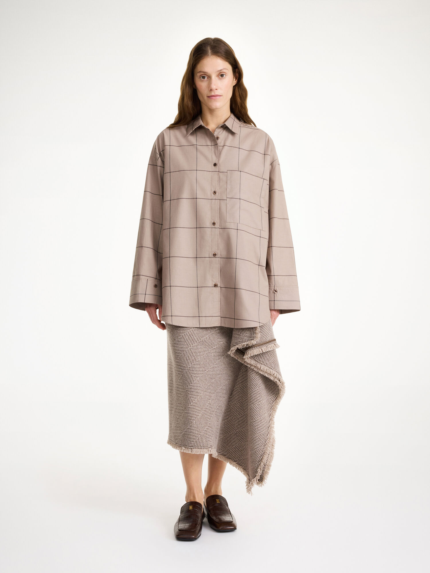 By Malene Birger Derris Organic Cotton Skjorte Autumn check | NO_BB85931