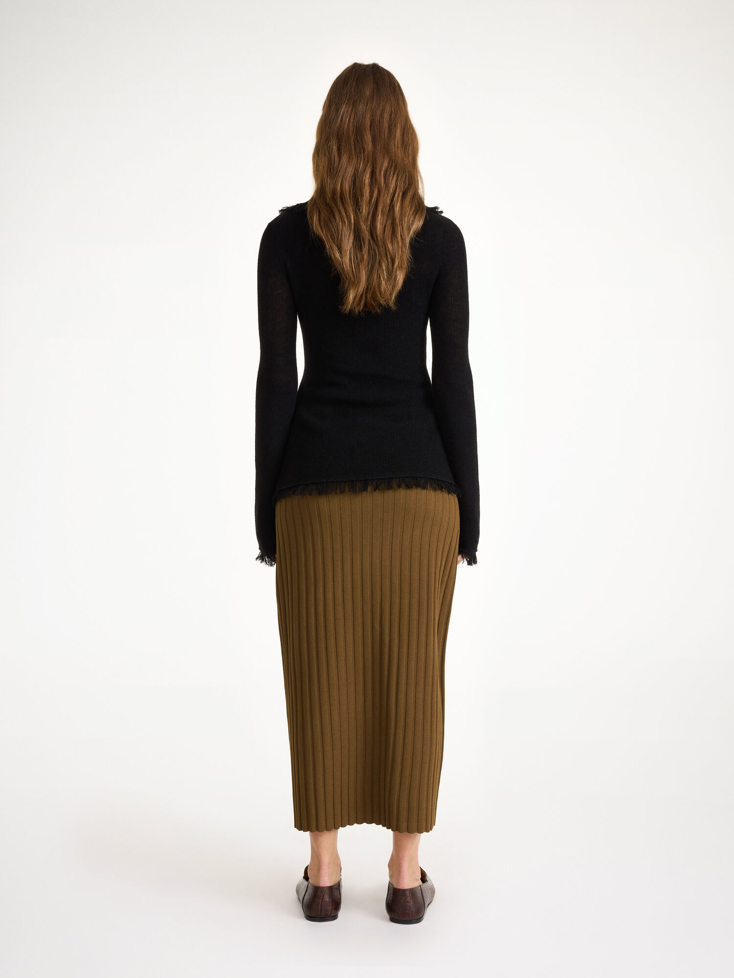 By Malene Birger Dreele Wool-blend Sweater Strikkevarer Svarte | NO_BB41356