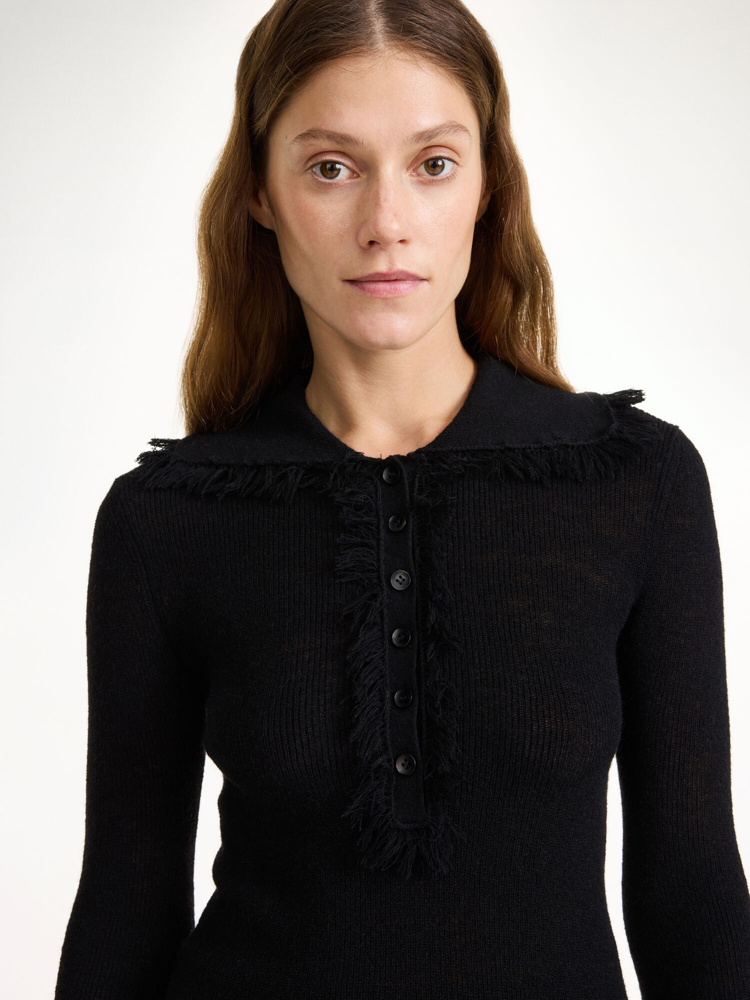 By Malene Birger Dreele Wool-blend Sweater Strikkevarer Svarte | NO_BB41356