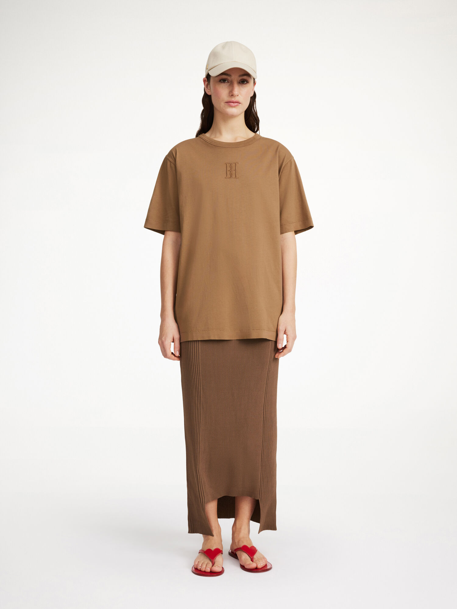 By Malene Birger Fayeh Organic Cotton T-shirt Topper Shitake | NO_BB94686