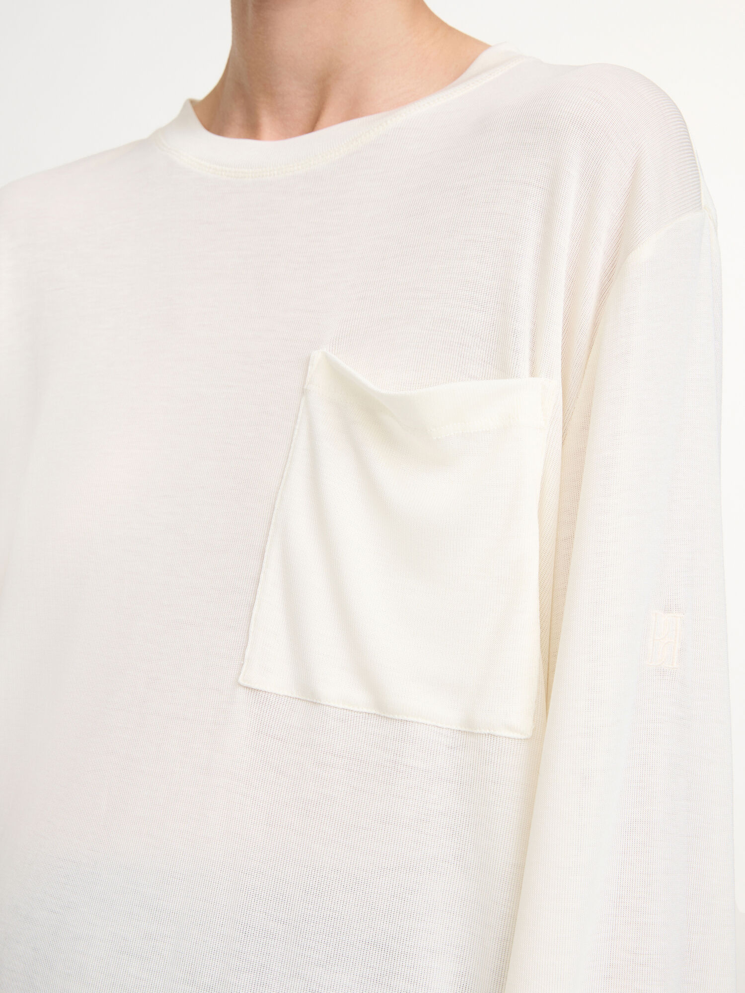 By Malene Birger Fayeh Oversized Longsleeve Topper Hvite | NO_BB40626