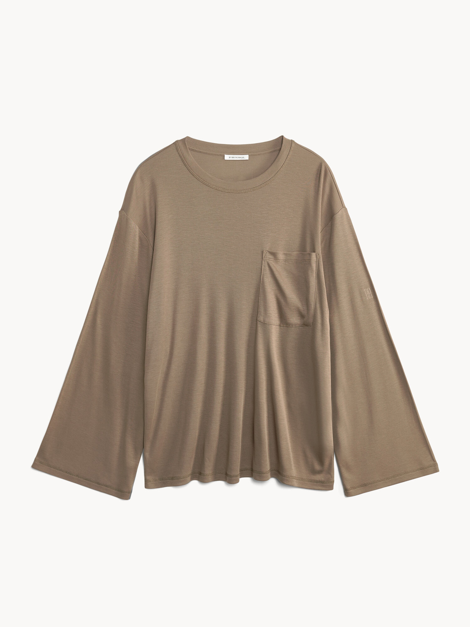 By Malene Birger Fayeh Oversized Longsleeve Topper Shitake | NO_BB96774