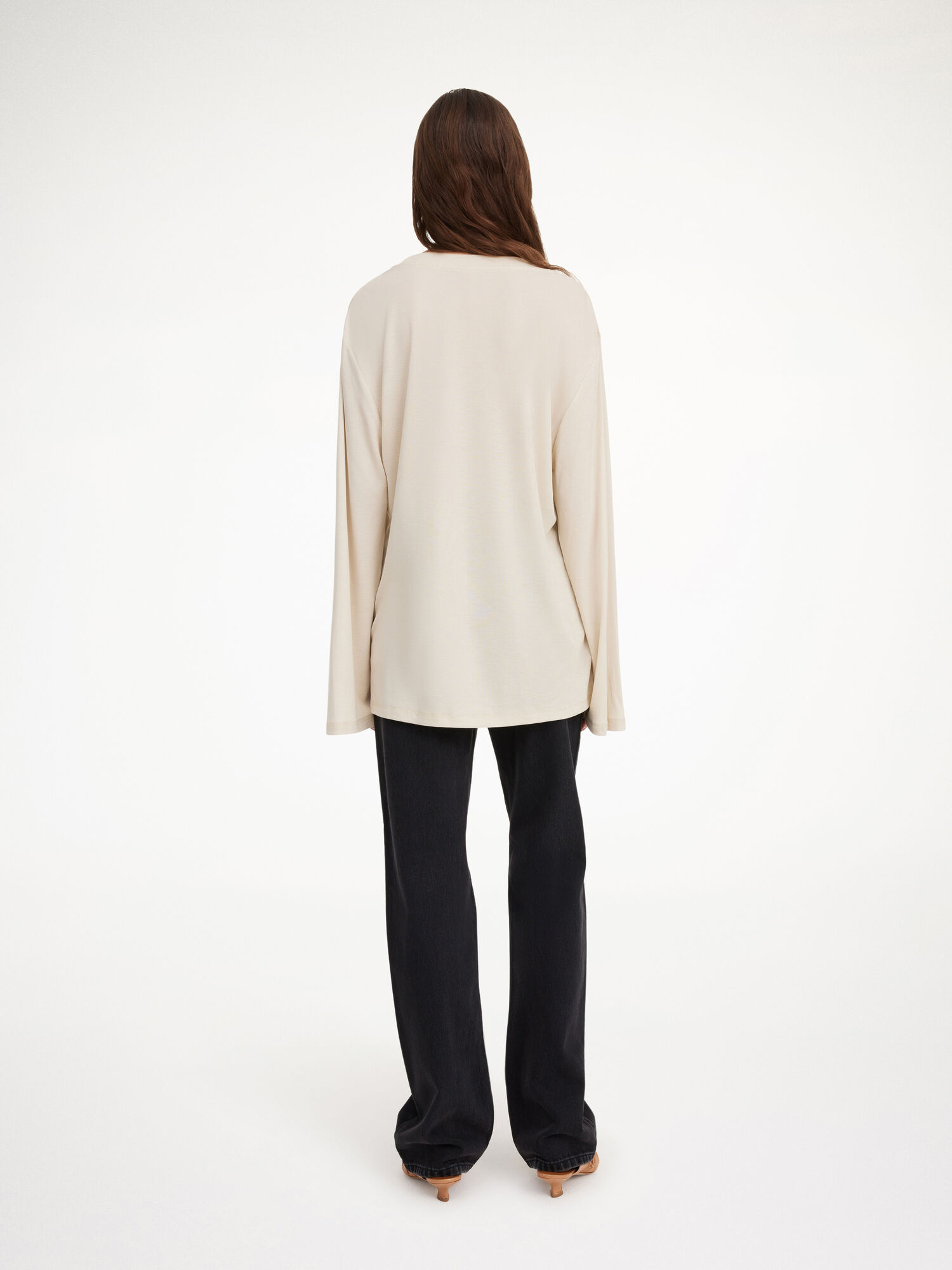 By Malene Birger Fayeh Oversized Longsleeve Topper Oyster Gray | NO_BB21465