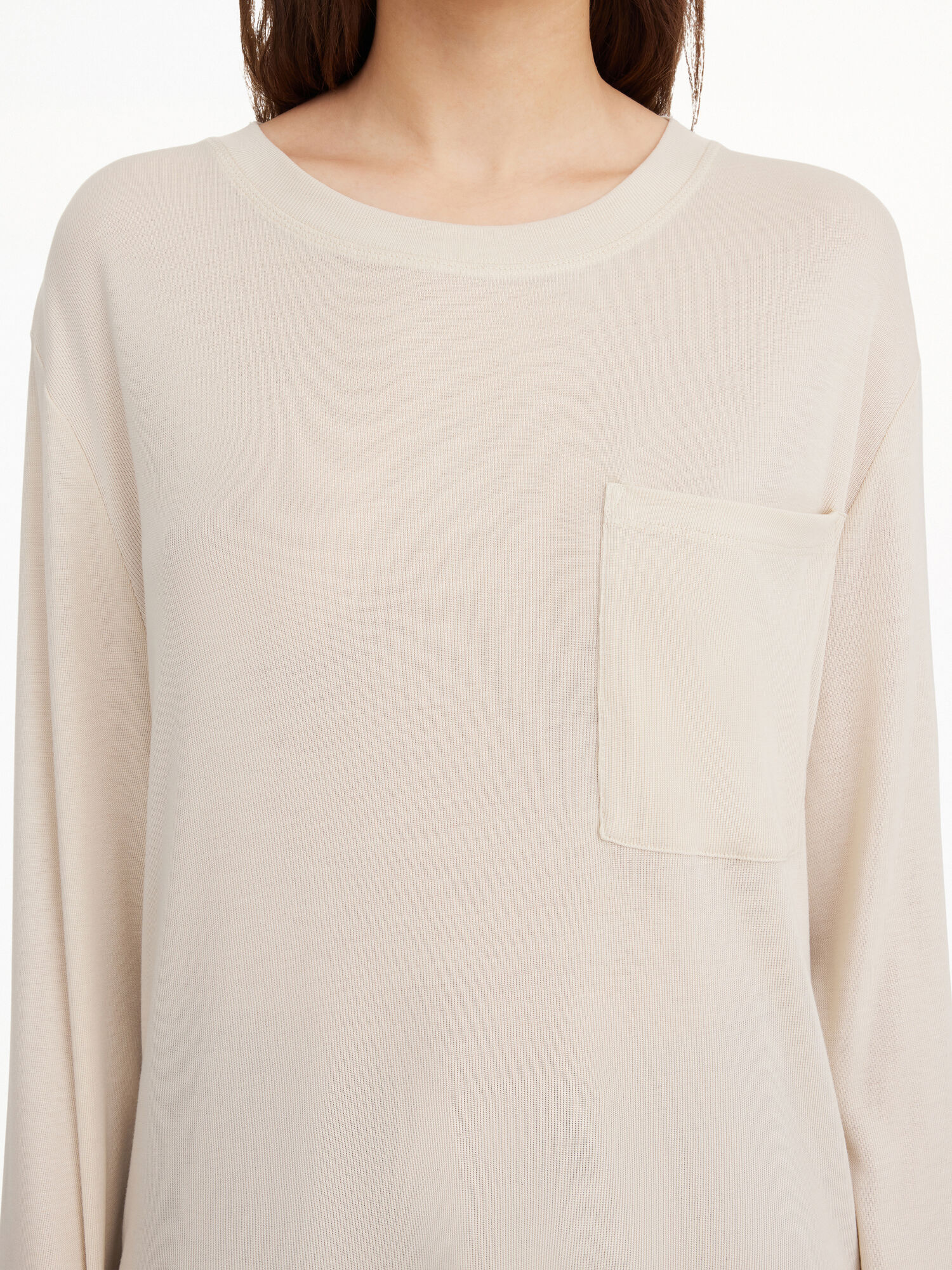 By Malene Birger Fayeh Oversized Longsleeve Topper Oyster Gray | NO_BB21465