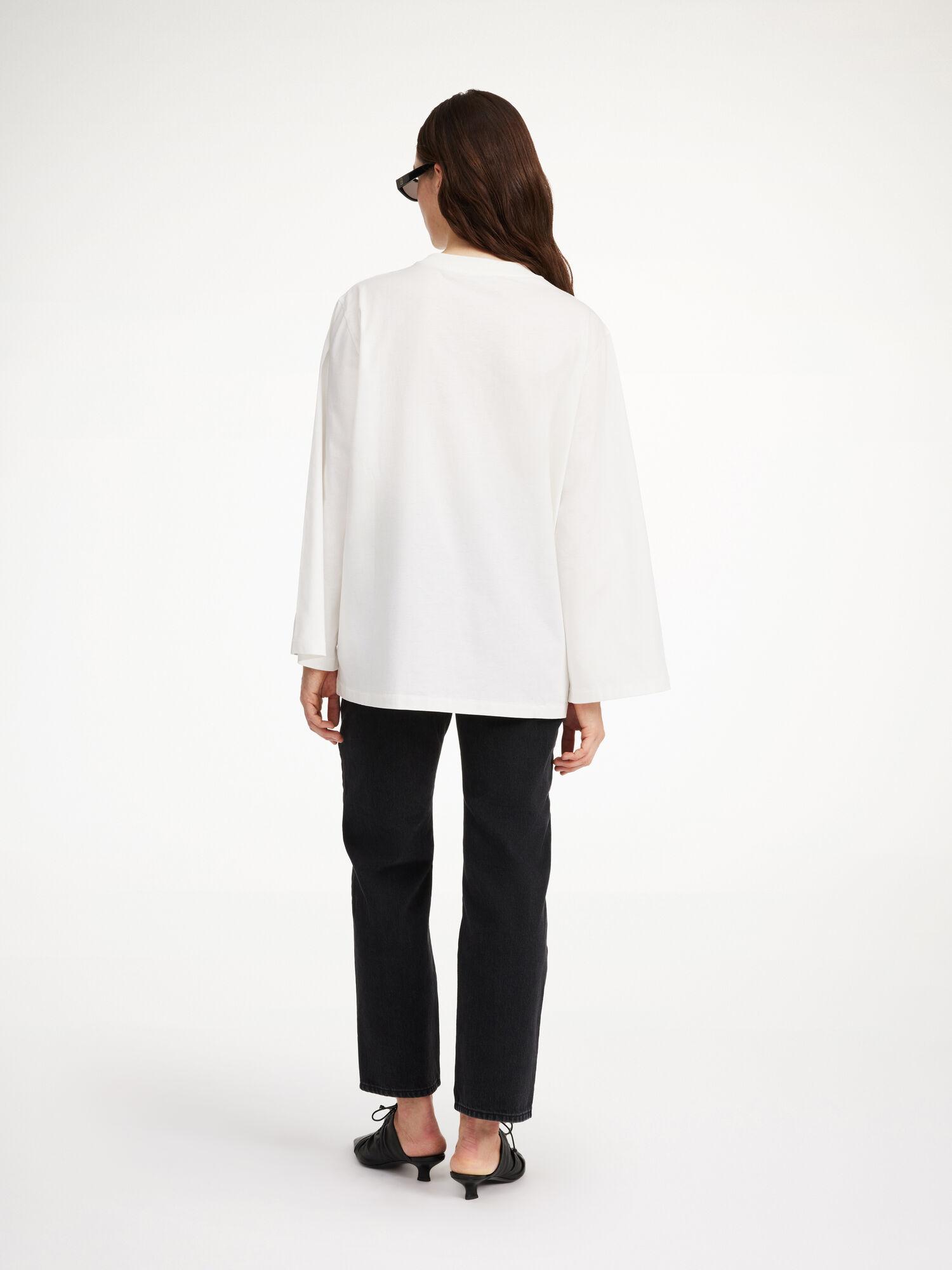 By Malene Birger Fayeh Oversized Longsleeve Topper Hvite | NO_BB69002