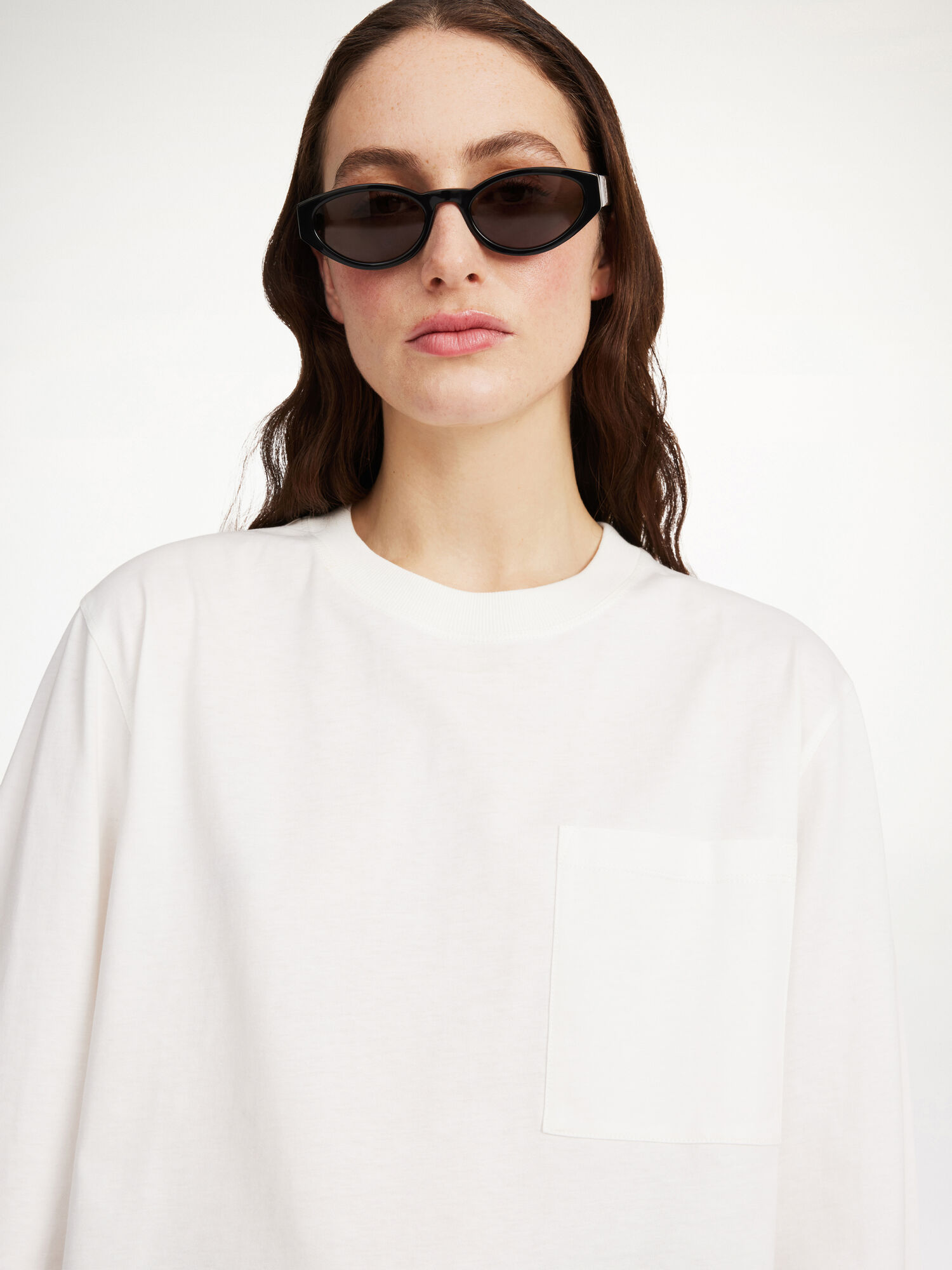 By Malene Birger Fayeh Oversized Longsleeve Topper Hvite | NO_BB69002