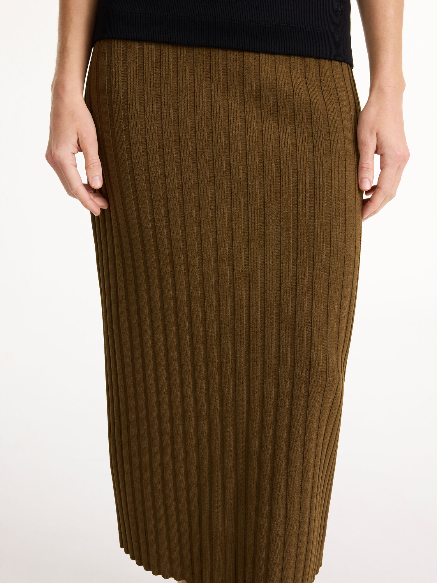 By Malene Birger Fiemme Midi Skirt Strikkevarer Shitake | NO_BB35711