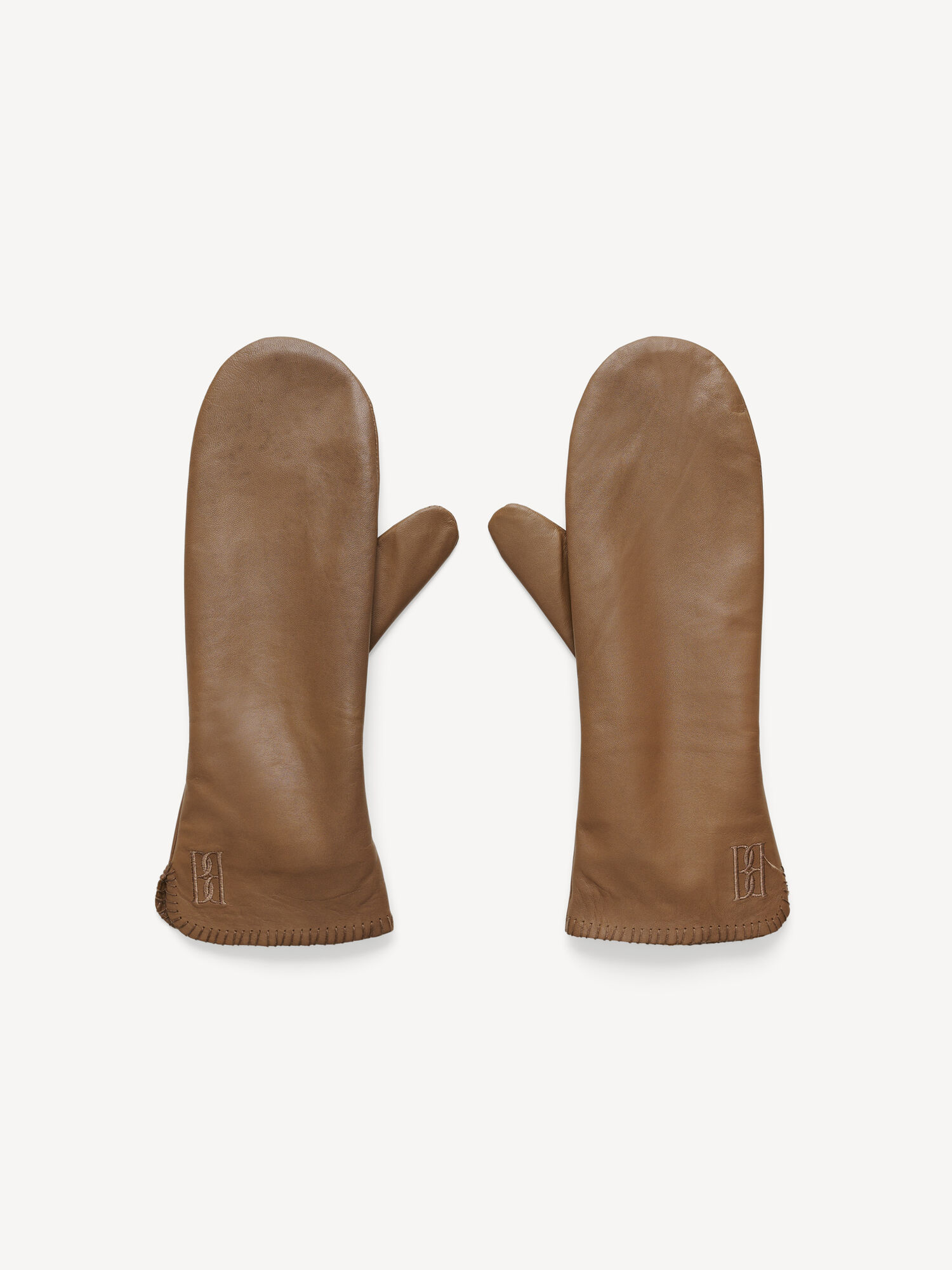 By Malene Birger Ginnyl Leather Mittens Annet Tilbehør Shitake | NO_BB72381