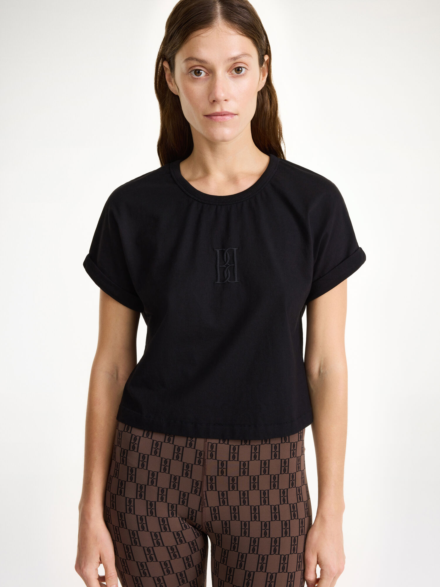 By Malene Birger Hedalia Organic Cotton T-shirt Topper Svarte | NO_BB36573