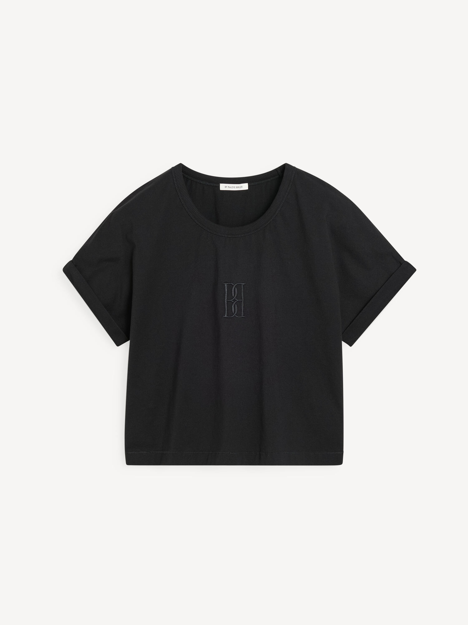 By Malene Birger Hedalia Organic Cotton T-shirt Topper Svarte | NO_BB36573