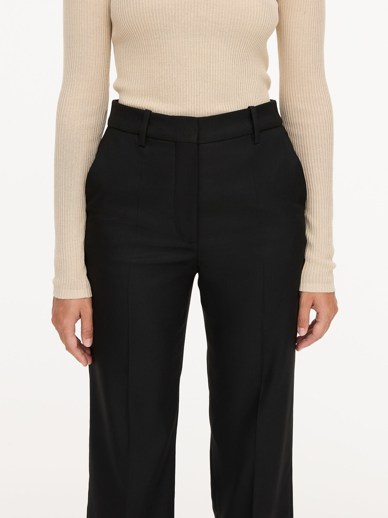 By Malene Birger Igda Straight-leg Bukser Svarte | NO_BB16761