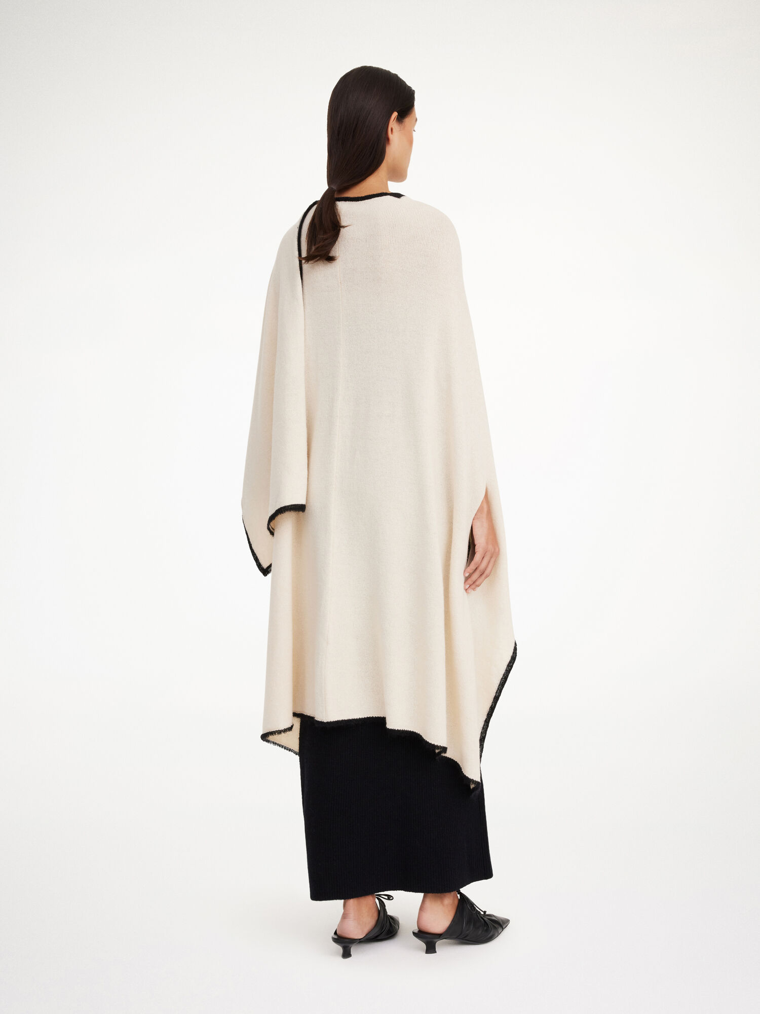 By Malene Birger Kassira Merino-blend Poncho Strikkevarer Oyster Gray | NO_BB59310