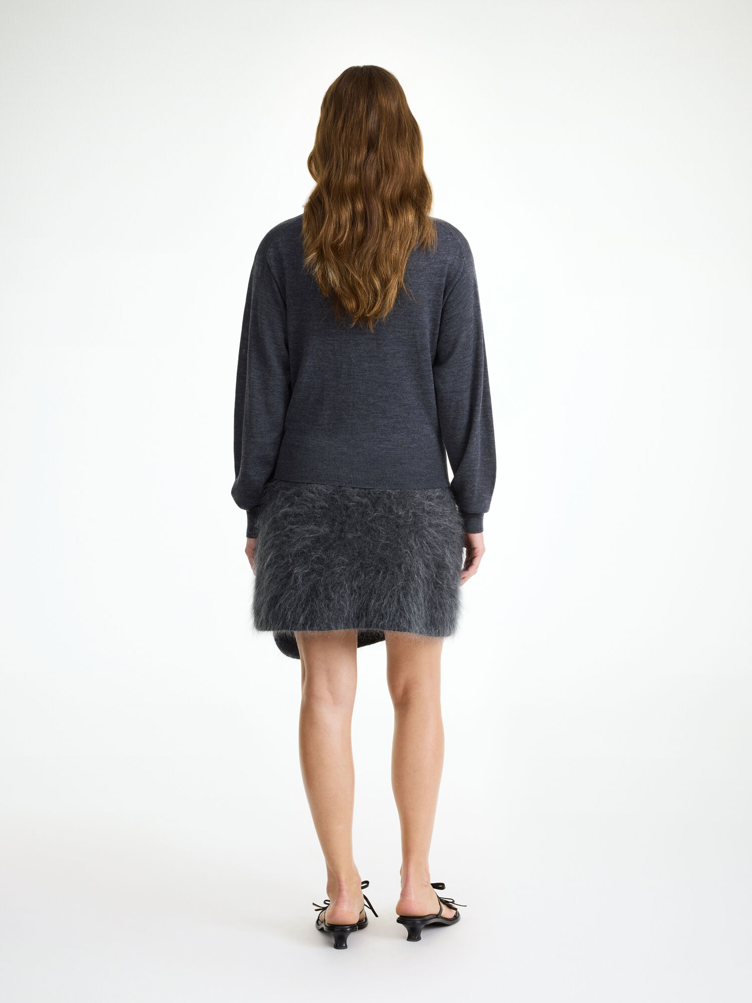 By Malene Birger Krissah Mini Skirt Strikkevarer Grå | NO_BB84751