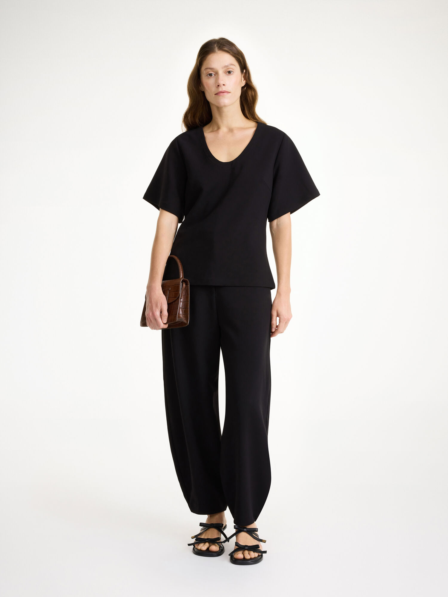 By Malene Birger Lunae T-shirt Topper Svarte | NO_BB17493