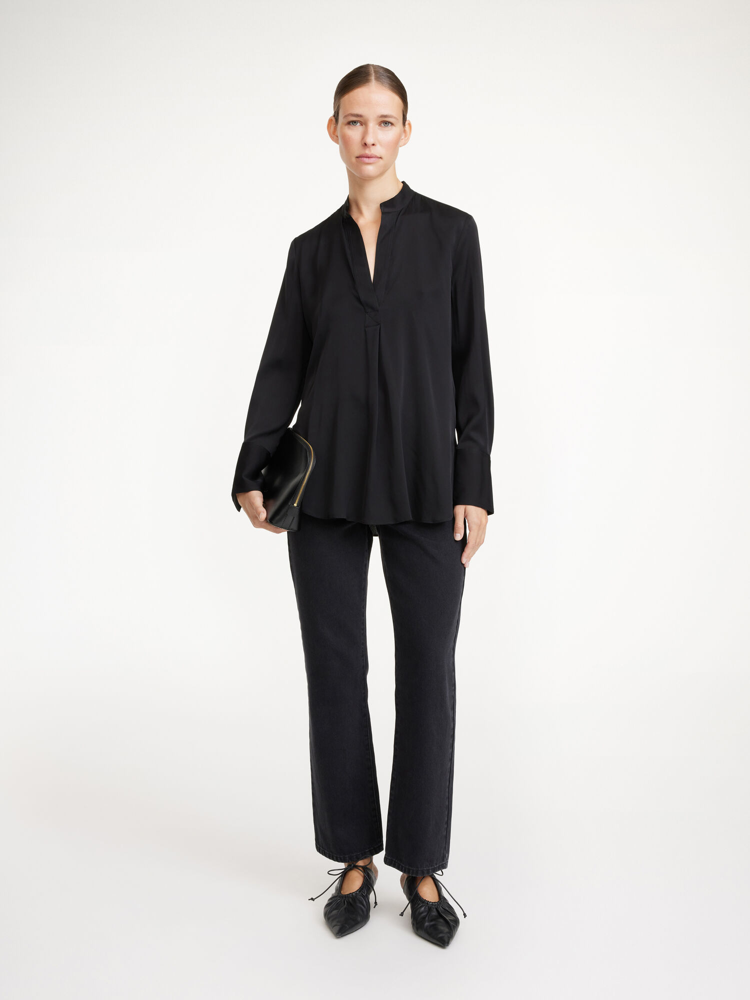 By Malene Birger Mabillon Silk Skjorte Svarte | NO_BB69120