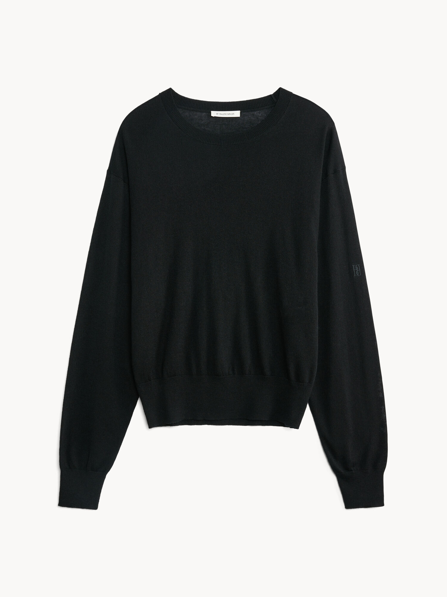 By Malene Birger Mantea Wool-blend Sweater Strikkevarer Svarte | NO_BB35169