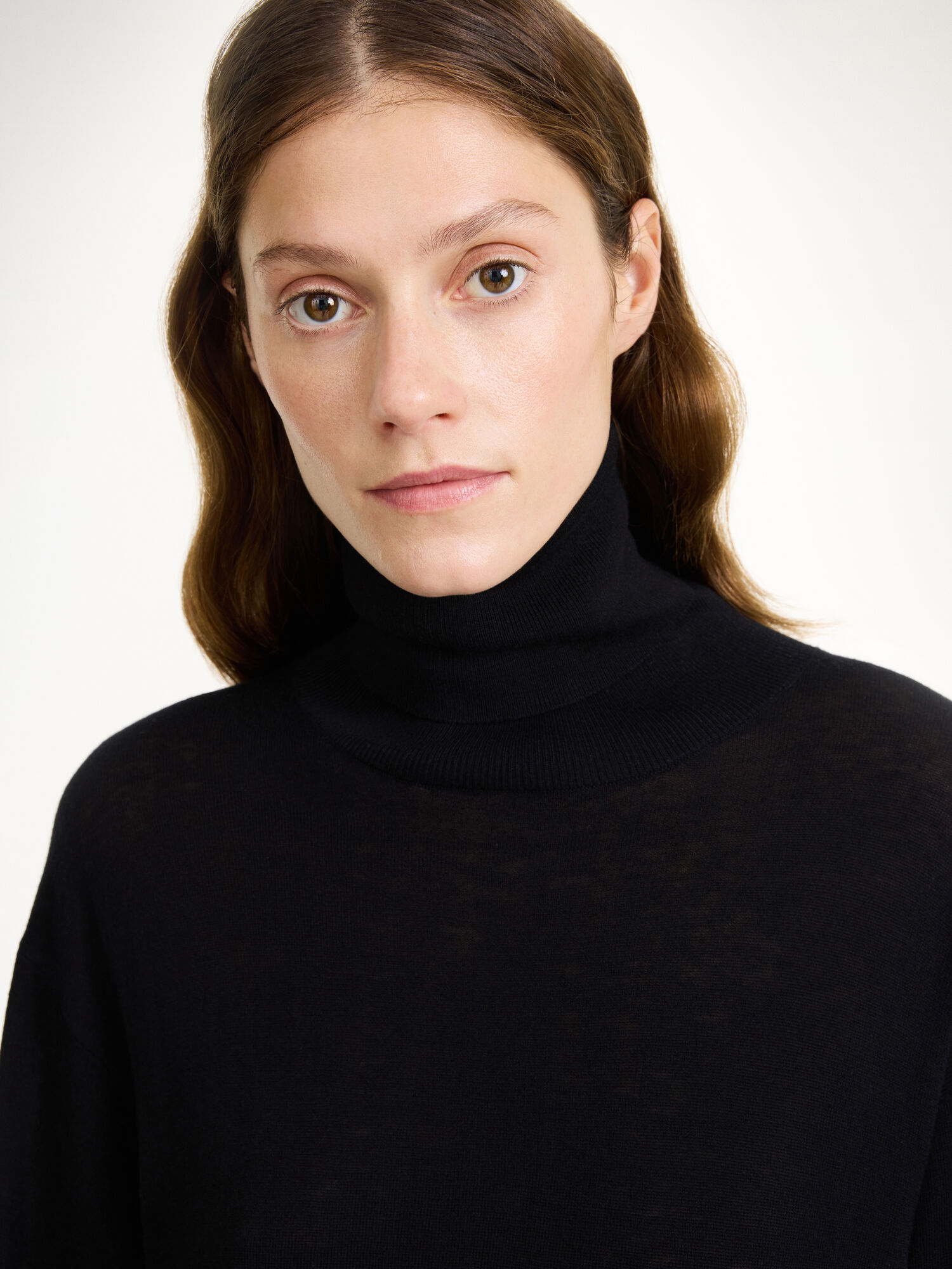 By Malene Birger Mohsen Turtleneck Sweater Strikkevarer Svarte | NO_BB44791