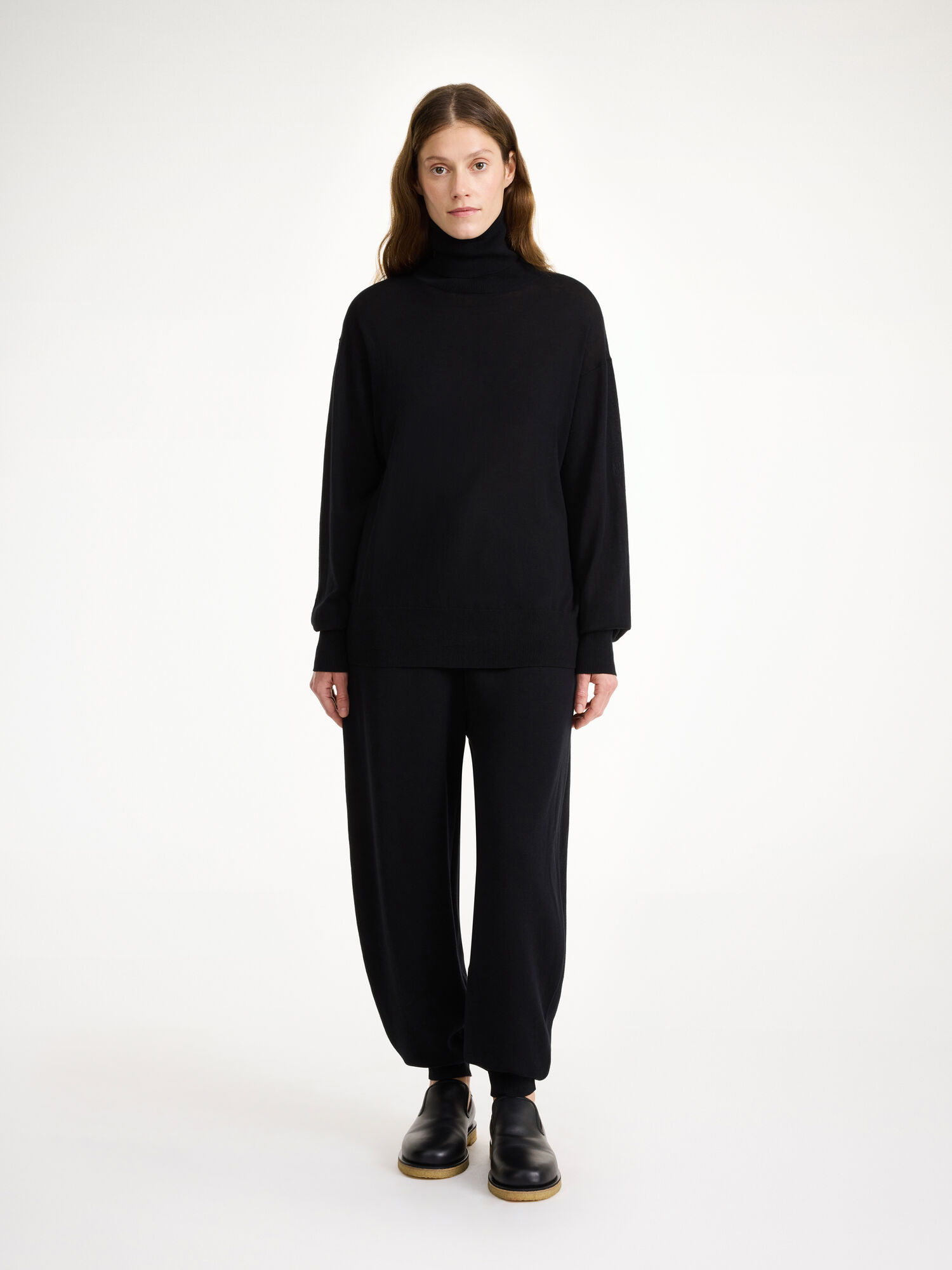 By Malene Birger Mohsen Turtleneck Sweater Strikkevarer Svarte | NO_BB44791