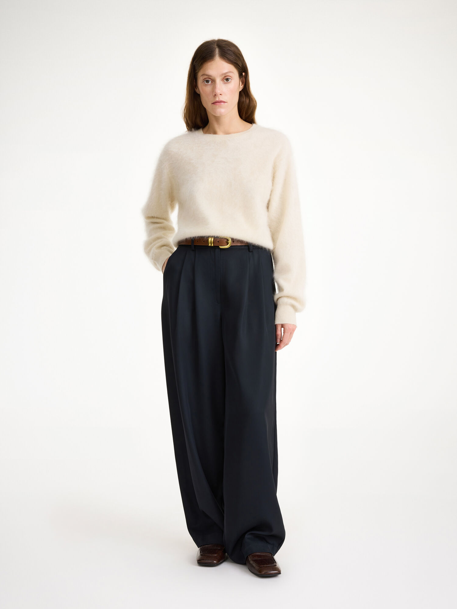 By Malene Birger Piscali Mid-waist Bukser Svarte | NO_BB25552