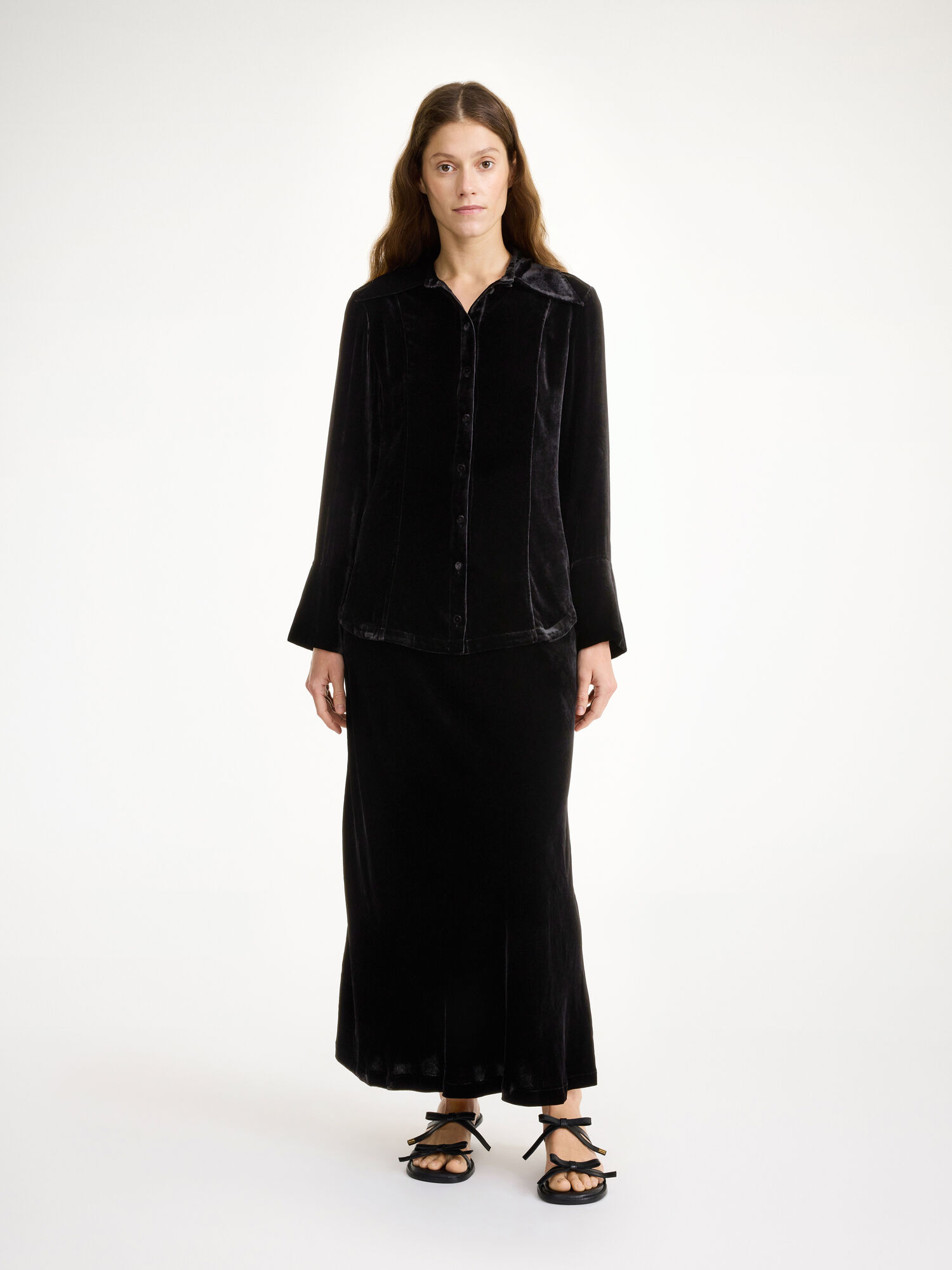 By Malene Birger Rosiannas Velvet Skjorte Svarte | NO_BB79531