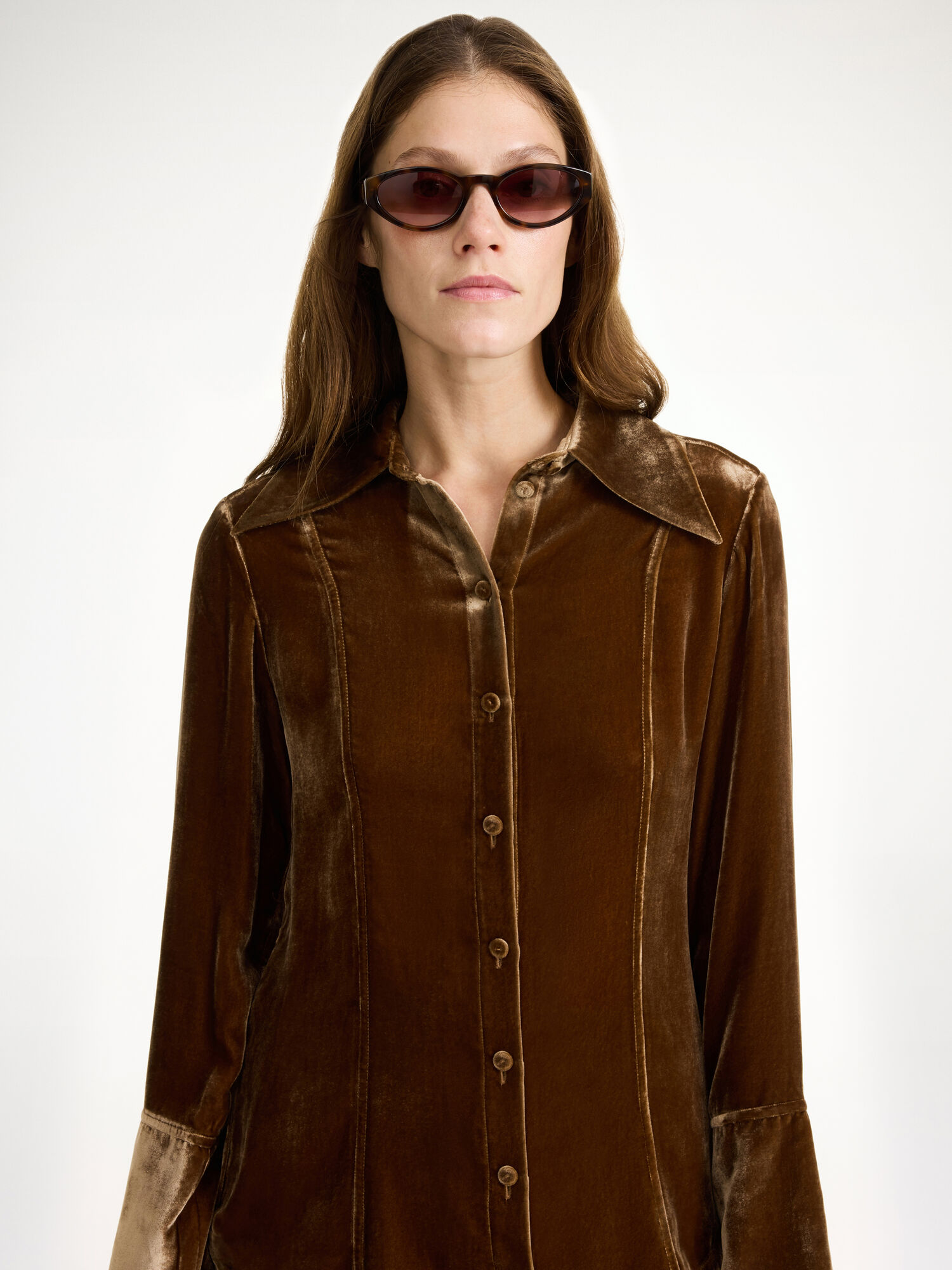 By Malene Birger Rosiannas Velvet Skjorte Bison | NO_BB73401