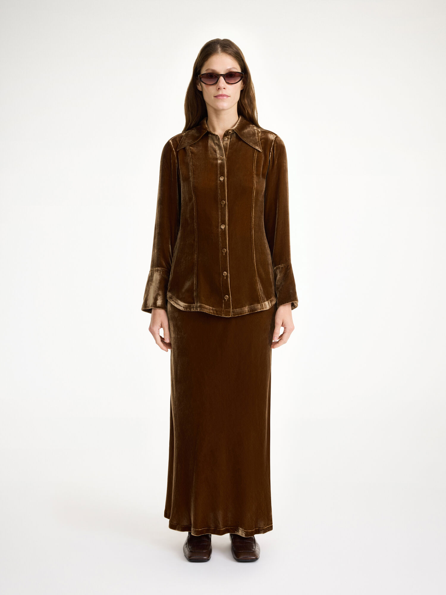 By Malene Birger Rosiannas Velvet Skjorte Bison | NO_BB73401