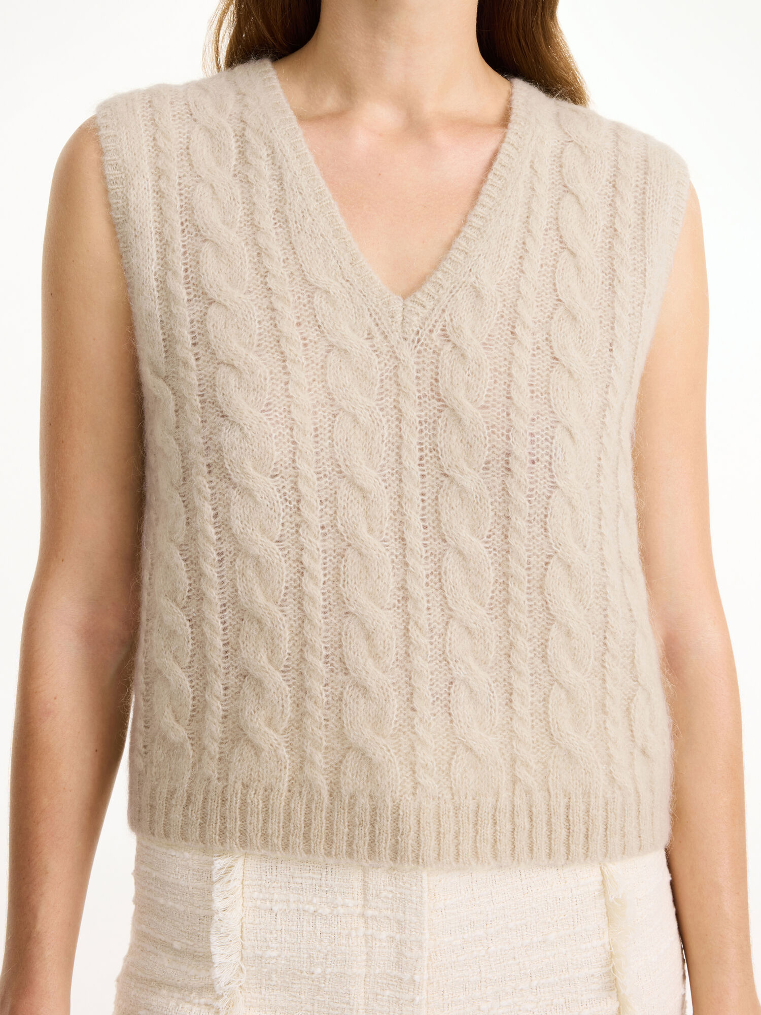 By Malene Birger Simea Vest Strikkevarer Oyster Gray | NO_BB81834