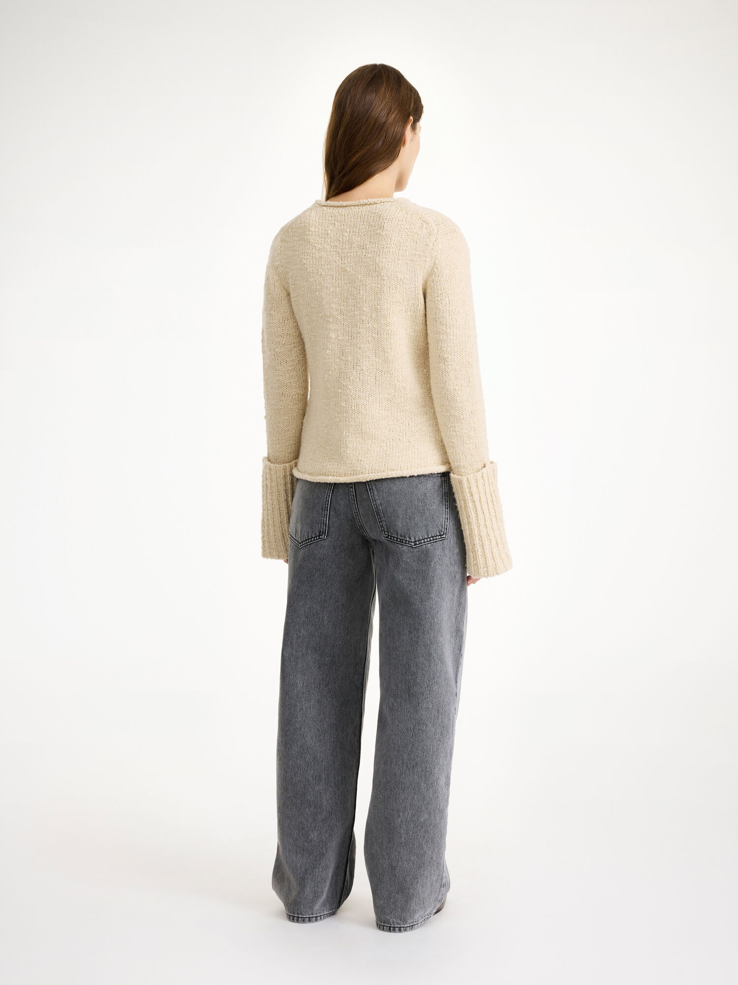 By Malene Birger Sorena Sweater Strikkevarer Oyster Gray | NO_BB51960