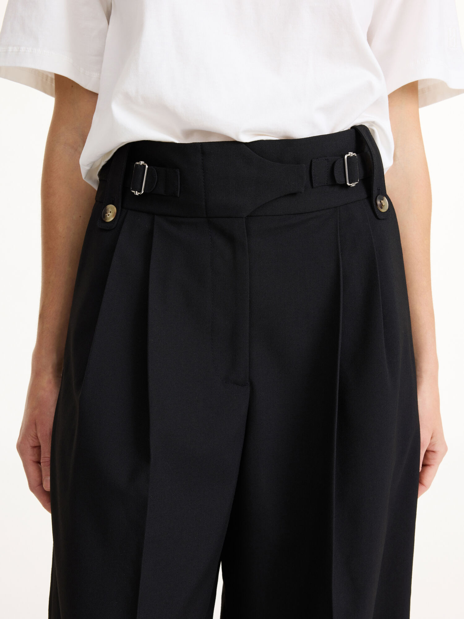 By Malene Birger Taal High-waisted Bukser Svarte | NO_BB53436