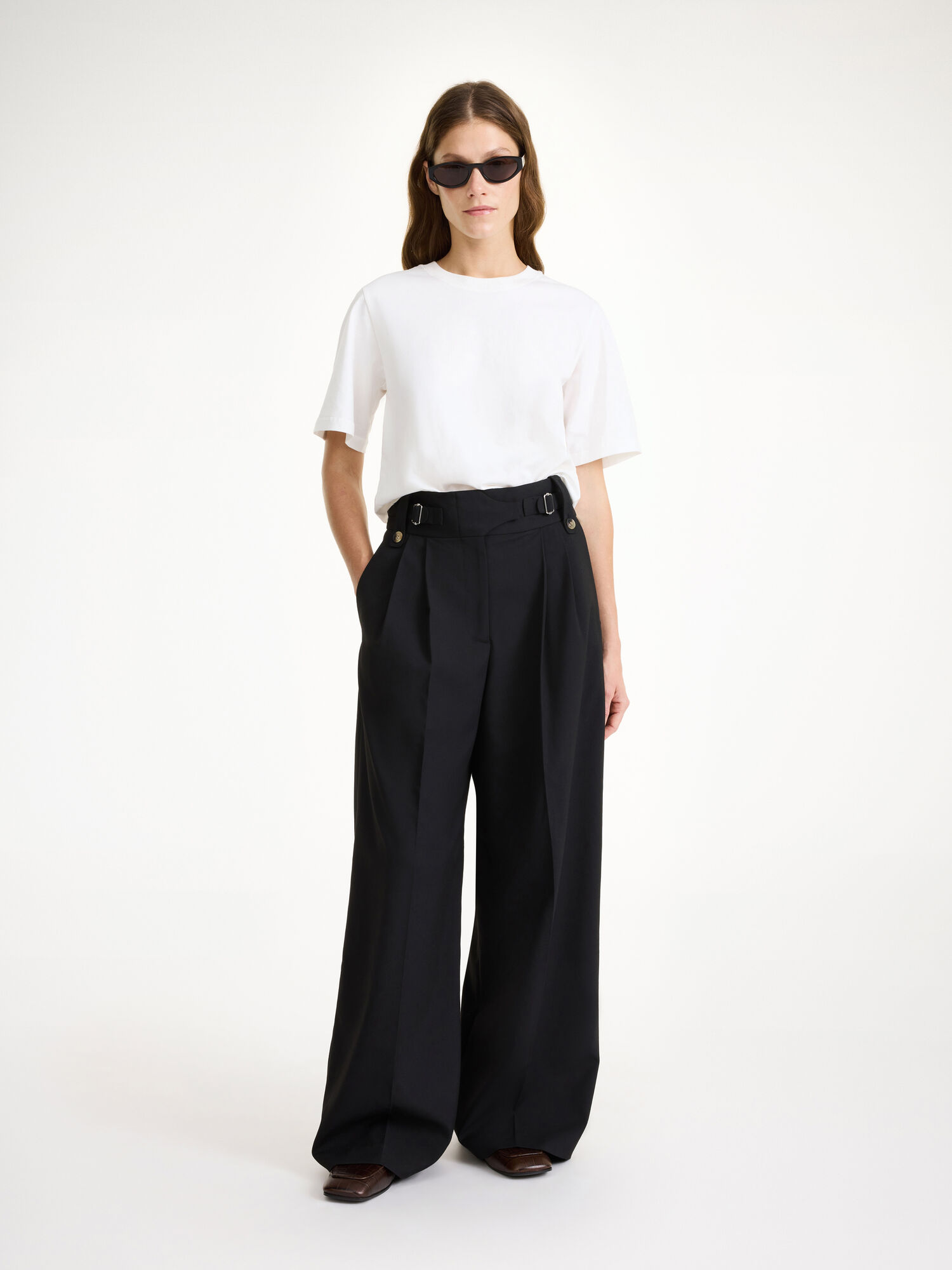 By Malene Birger Taal High-waisted Bukser Svarte | NO_BB53436