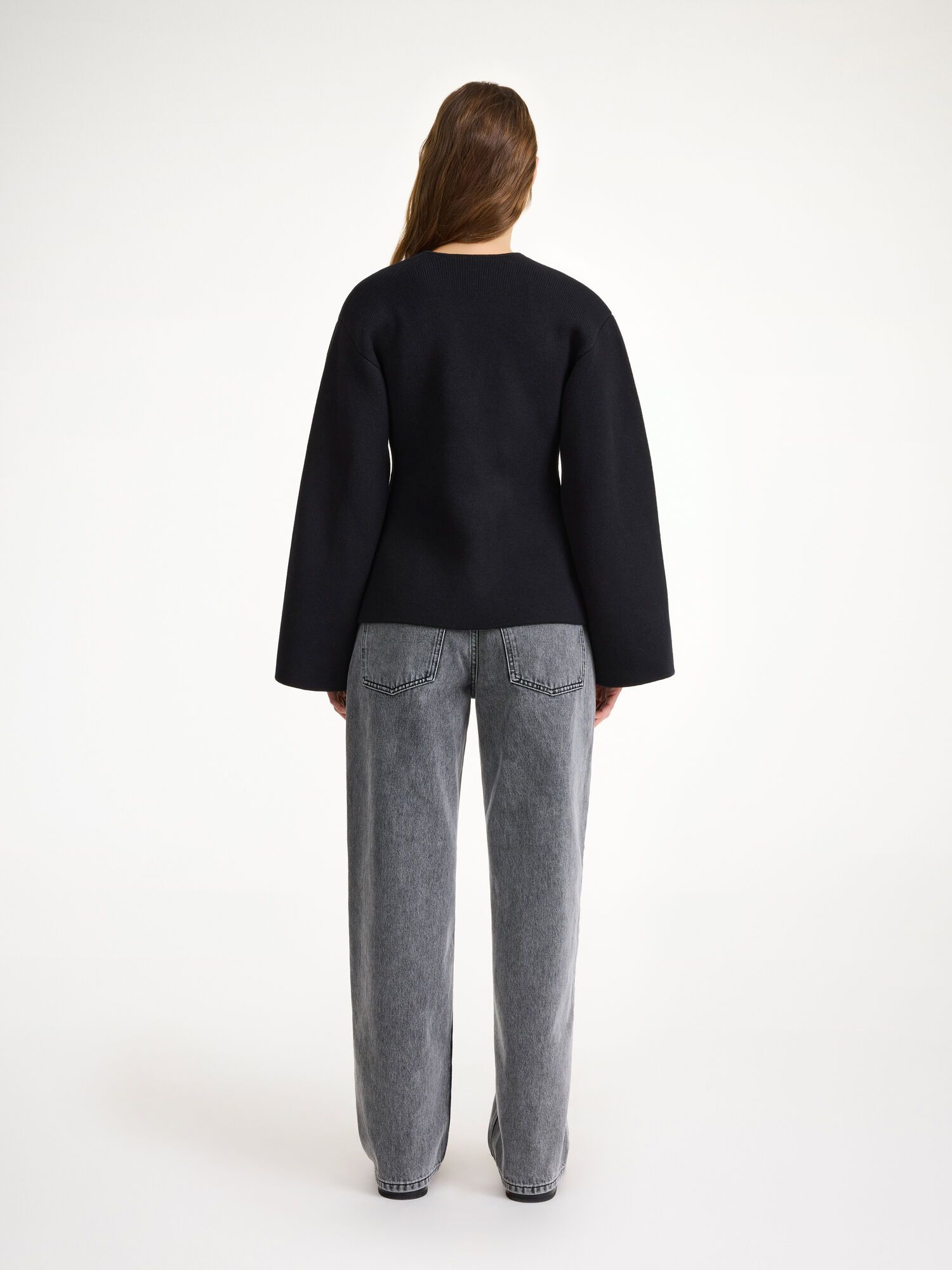 By Malene Birger Tinley Wool-blend Cardigan Strikkevarer Svarte | NO_BB93586