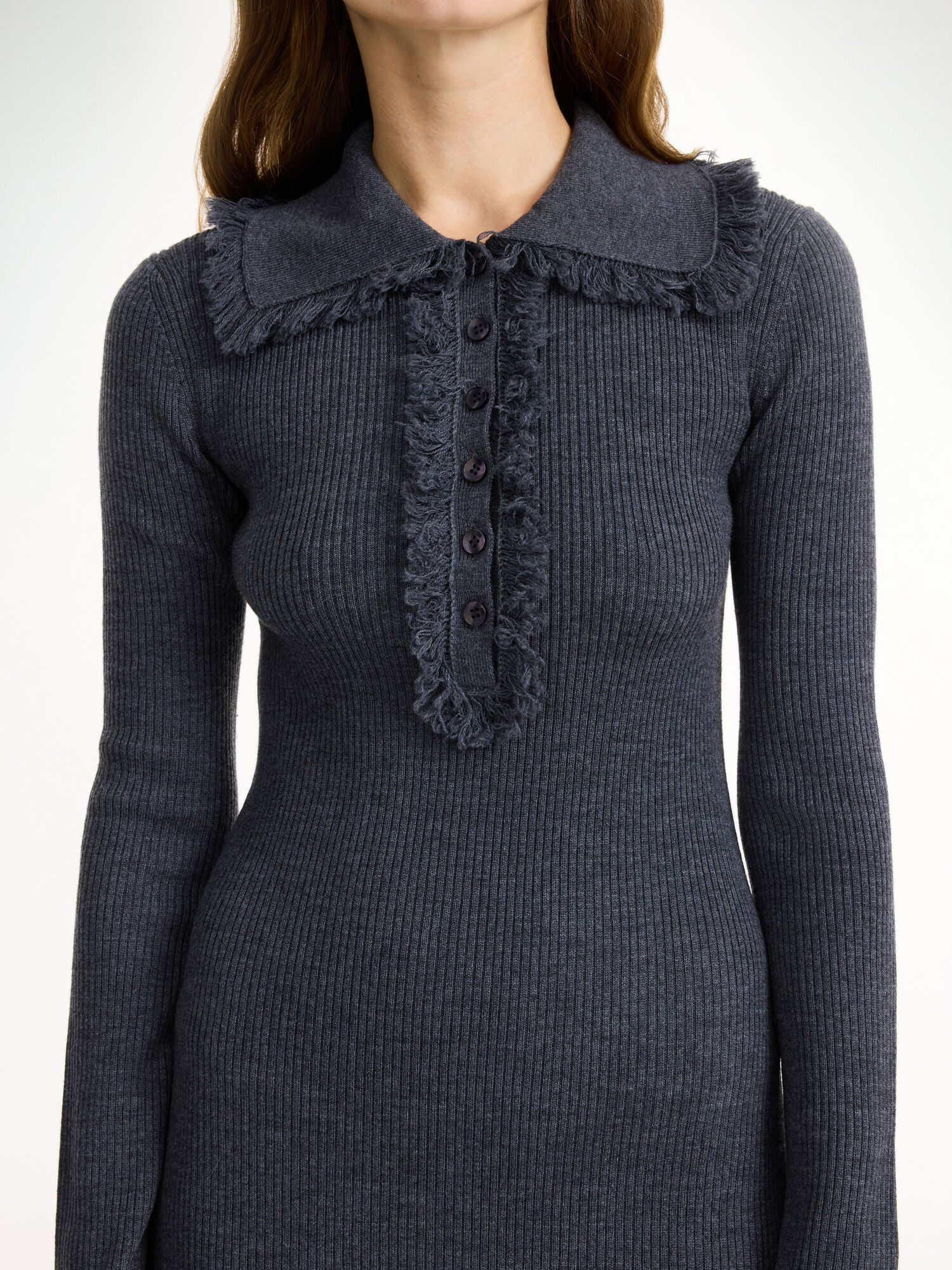 By Malene Birger Tonai Merino Wool Kjole Grå | NO_BB53058