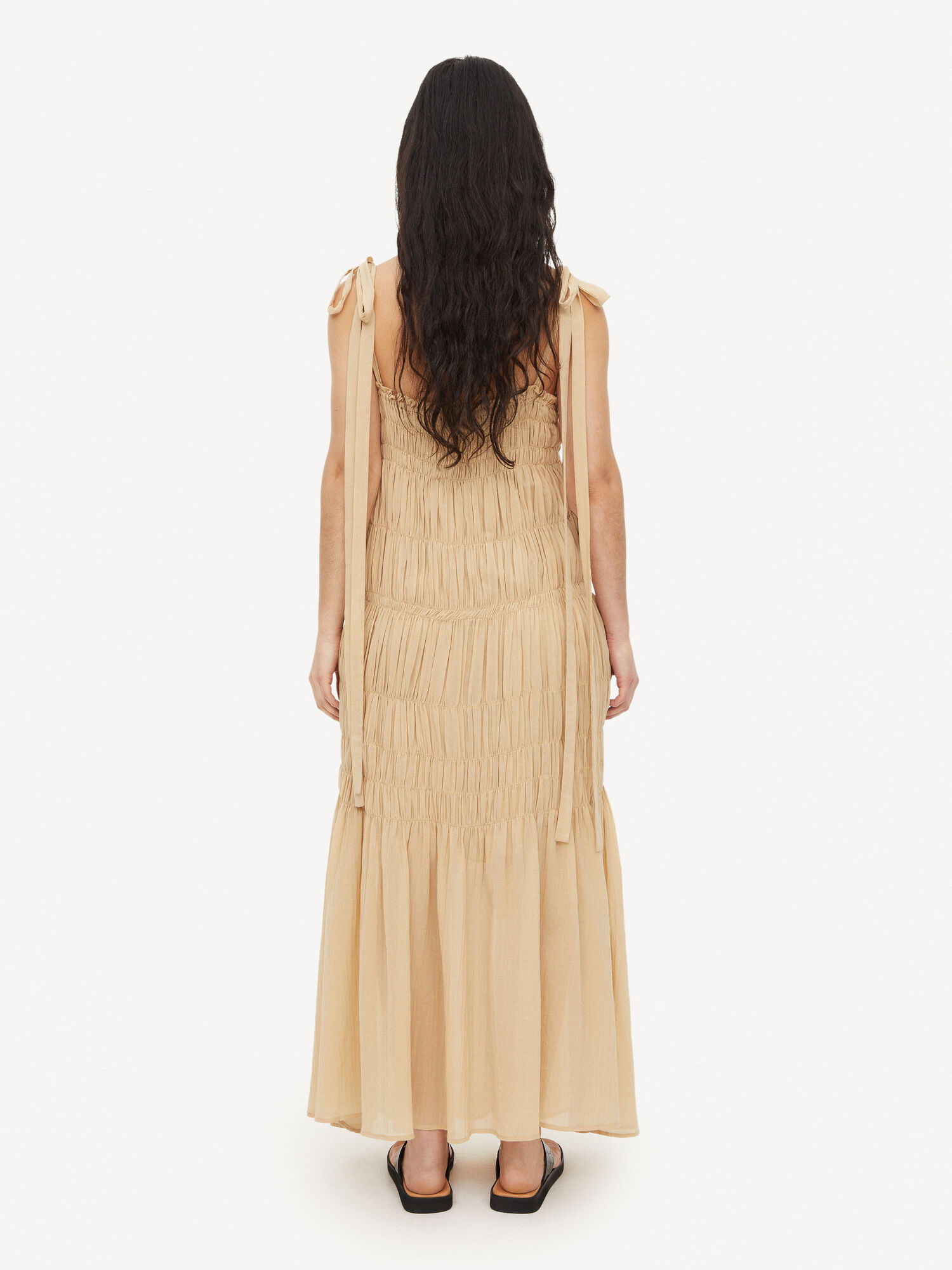 By Malene Birger Vyra Organic Cotton Maxi Kjole Wet Sand | NO_BB37577